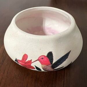 Vintage 1996 Designers By Our Secret Happy Hummer Hummingbird Candle Holder